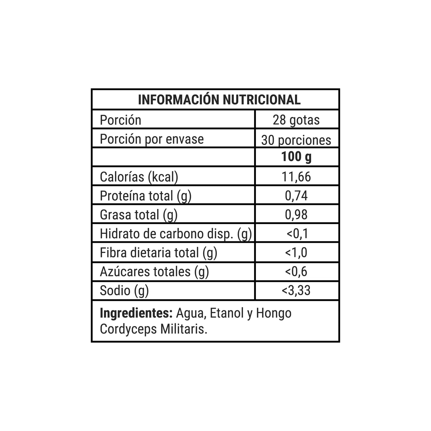 ⚡ Cordyceps en Gotas Sublinguales – Energía y rendimiento natural