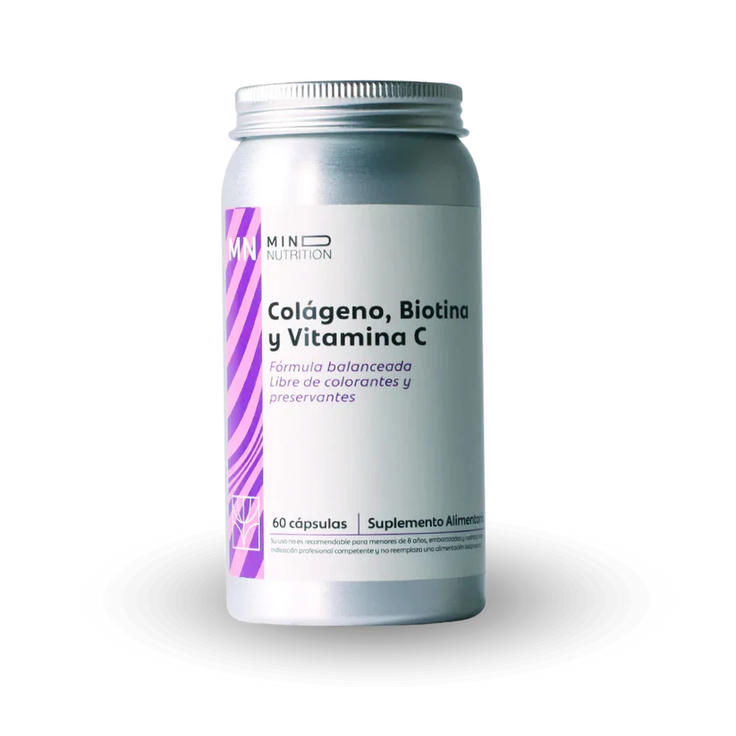 💅 Biotina + Colágeno + Vitamina C – 60 cápsulas