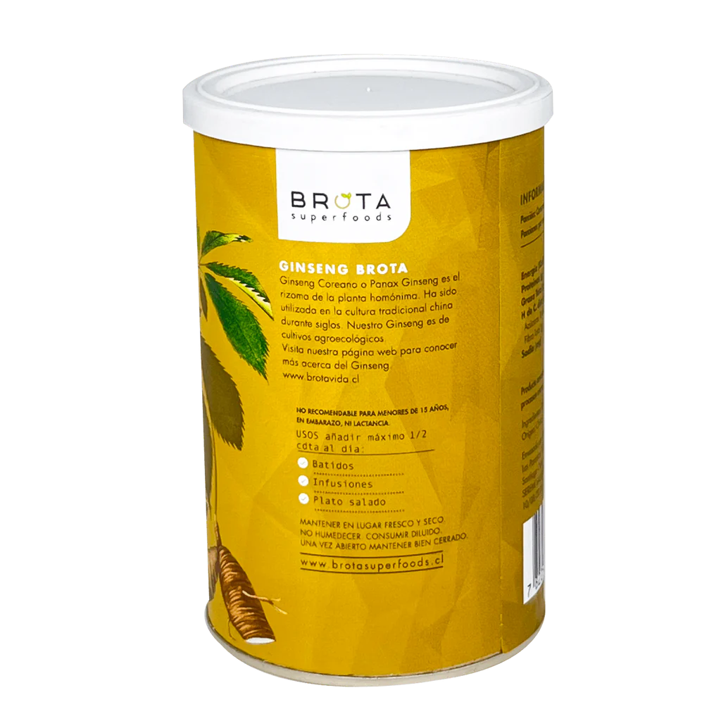 Ginseng en polvo Vitality 80 g Energía Natural y Vitalidad