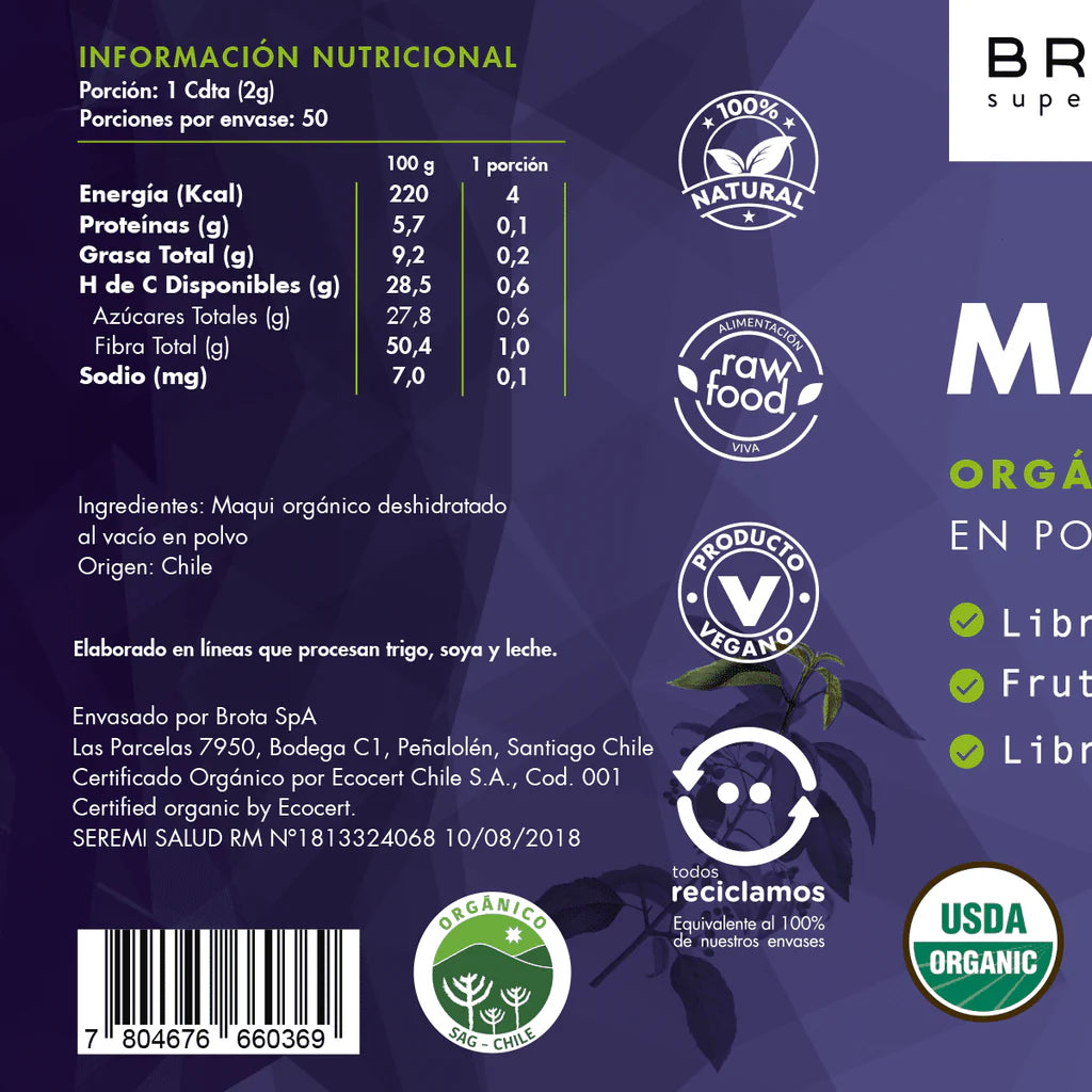 Maqui en Polvo: El Superalimento del Sur de Chile